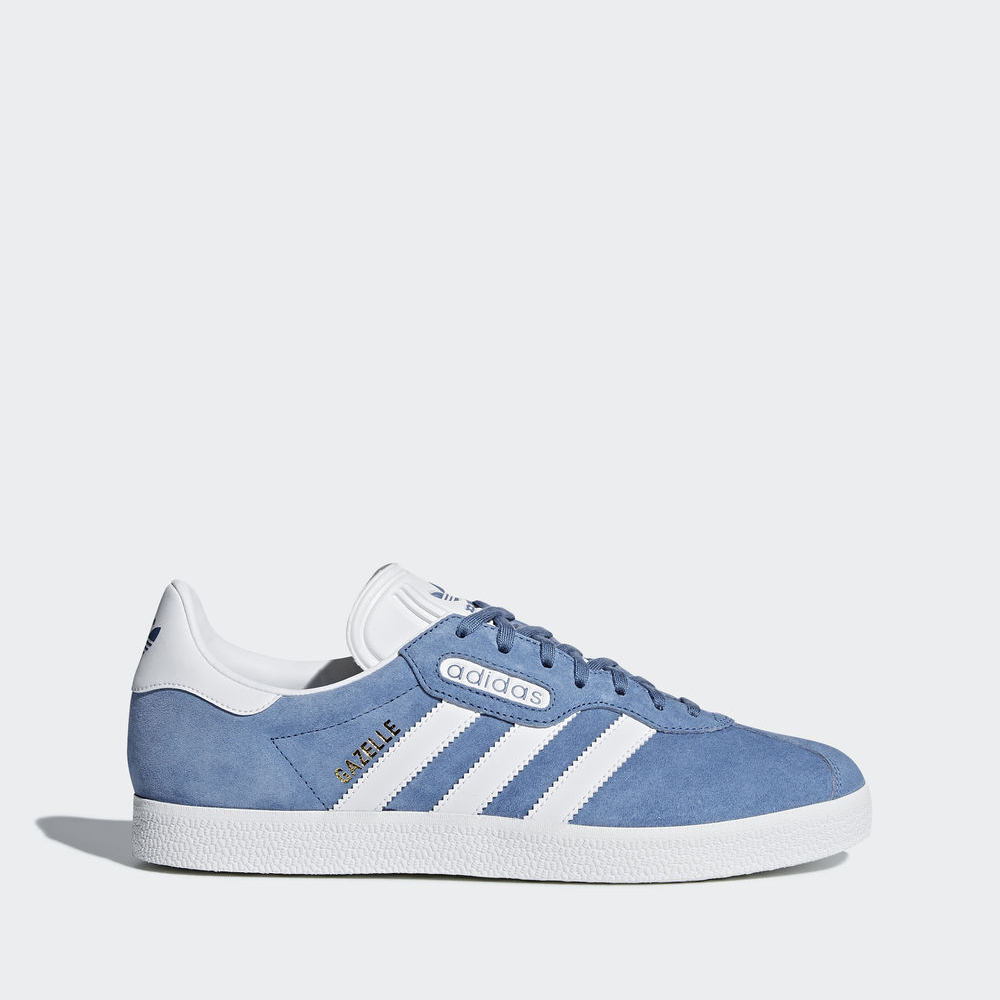 Adidas Gazelle Super Essential - Originals γυναικεια - Μπλε Ρουά/Ασπρα/Ασπρα,Μέγεθος: EU 36 – 54 2/3